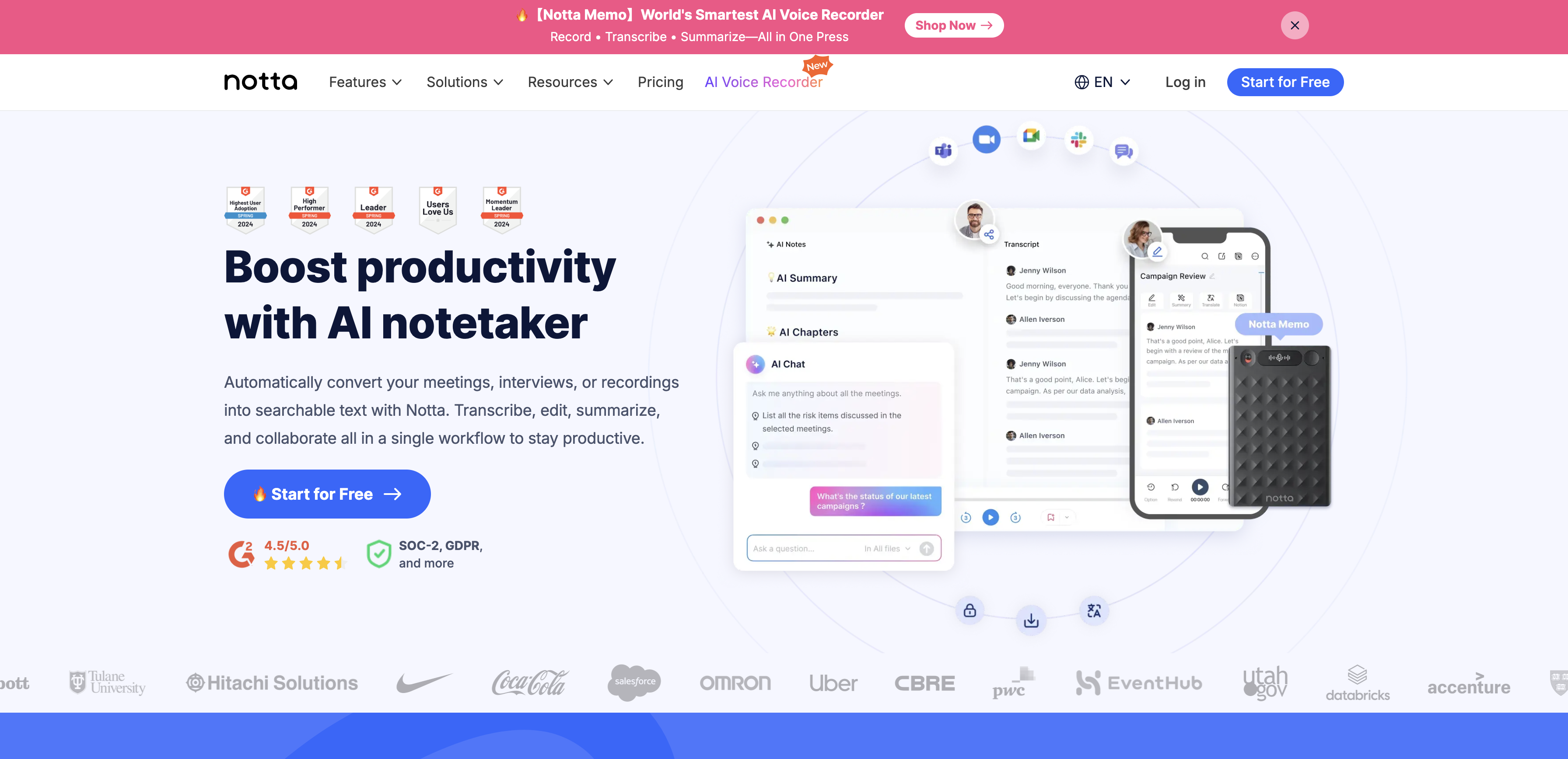 Notta AI – Multilingual Meeting Transcription, Summaries & Translation - AItrendytools